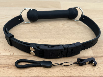 Premium :|: Silikon Hundeknochen-Knebel mit Kink-Lock Schnellverschluss